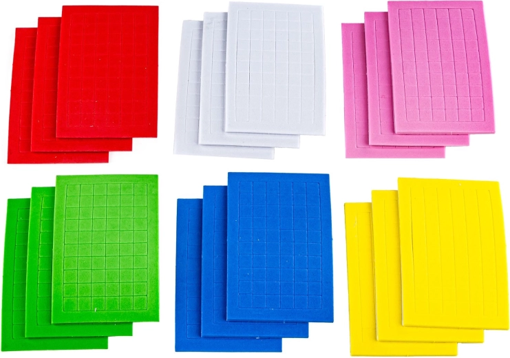 Schuimstickers in 6 kleuren