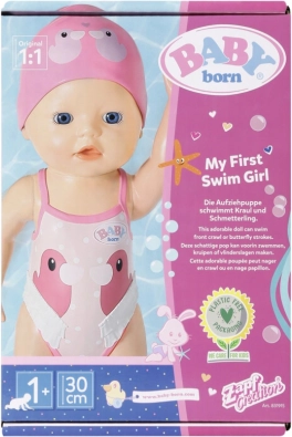 BABY born My First Zwemmertje – zwemmende pop voor waterspel 30 cm