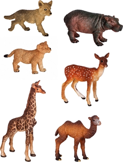 6 realistische figuurtjes van wilde dieren
