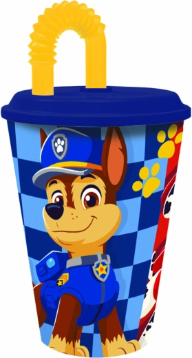 Beker met rietje PAW Patrol 430 ml plastic