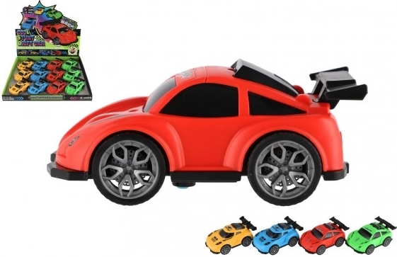 Kunststof raceautootje met terugtrekmotor voor driften