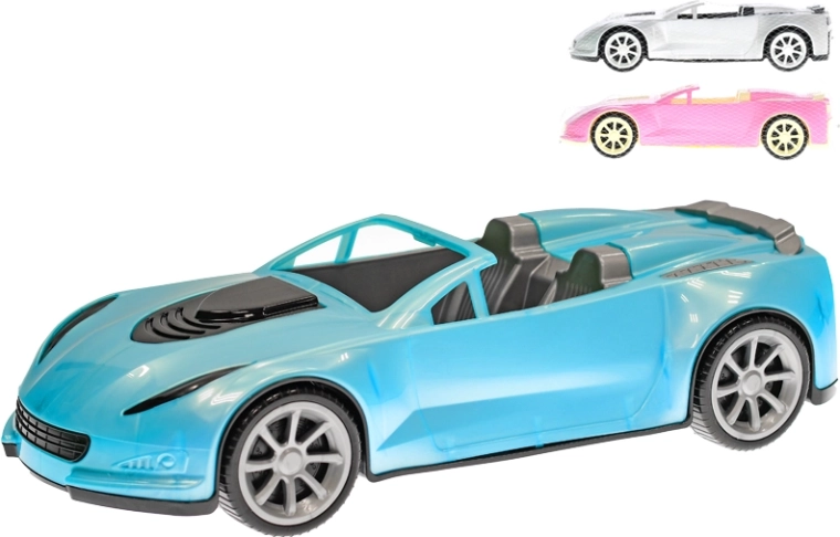 Kunststof cabrio voor kinderen 39 cm met vrijloop