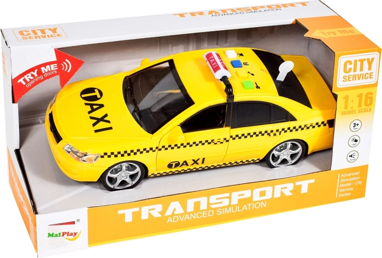 Taxi auto 1:16 met licht en geluid