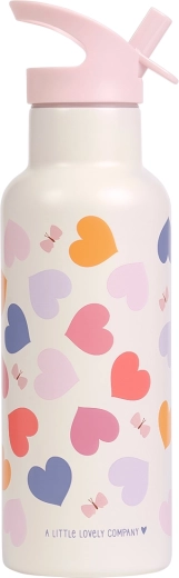 A Little Lovely Company roestvrijstalen drinkfles 500 ml met hartjesmotief
