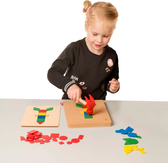 Gekleurde vormen om spelenderwijs te leren