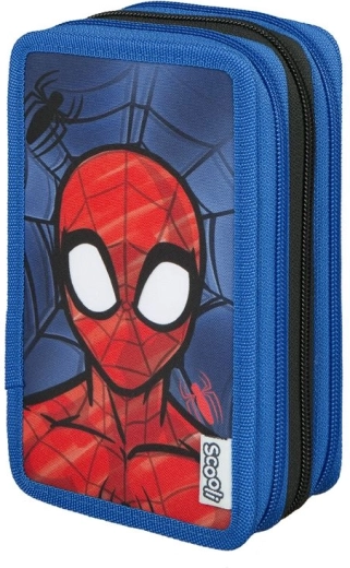Spider-Man drielaags schooletui met vulling - 1 stuk