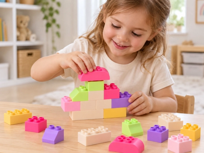 Halfzachte blokken voor kleine handjes