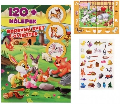 Boek Kleurrijke Wereld van Dieren met Stickers