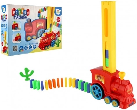 Domino-treintje met automatische opbouw, licht en geluid