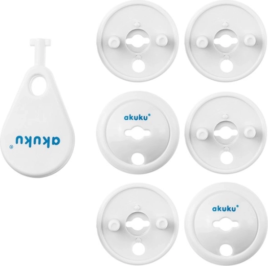 Stopcontact-afdekplaatjes akuku – kinderbeveiliging, 6 stuks