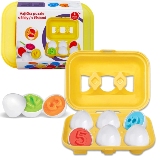 Educatieve eieren met cijfers - set van 6 stuks