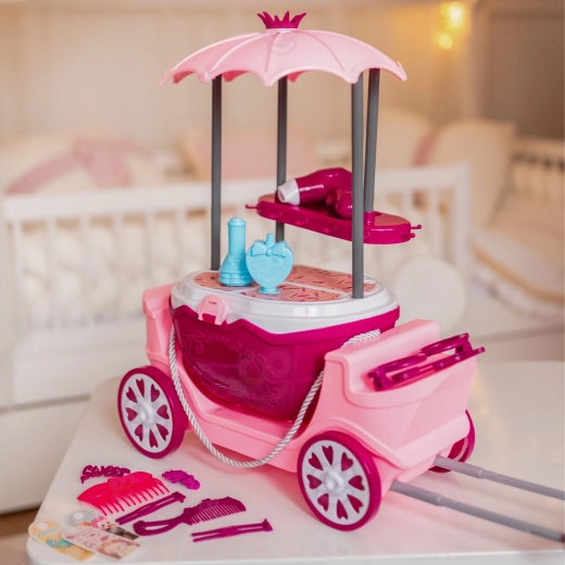 Mobiele tafel met spiegel