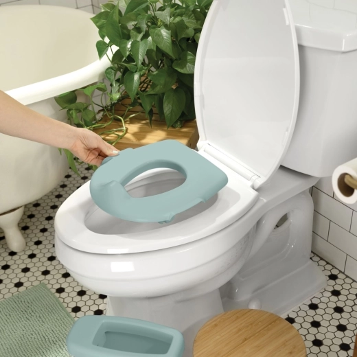 Praktisch 2-in-1: potje en verkleinbril voor wc