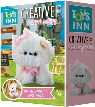STNUX Sweet puppy wit hondje – DIY-set om een sleutelhanger te maken