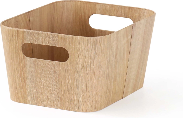 Opbergmand in houtdecor 23 × 30,5 × 15,2 cm