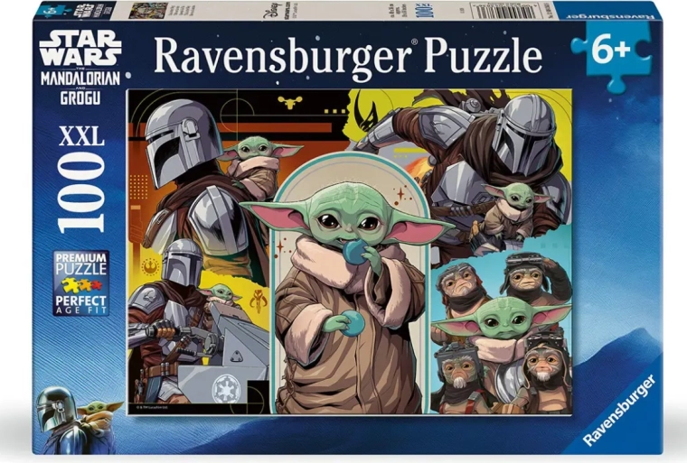 Ravensburger puzzel Mandalorian en Grogu XXL met 100 stukjes