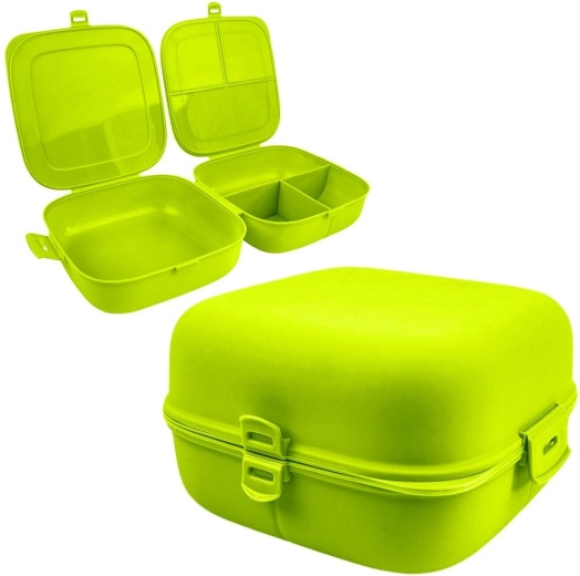 Vilde groene gedeelde lunchbox 2×700 ml