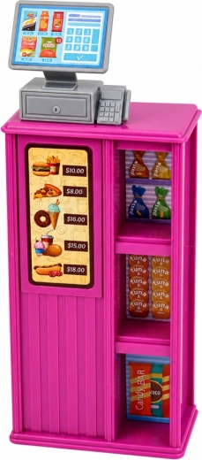 Kassahoek met kassa en schappen