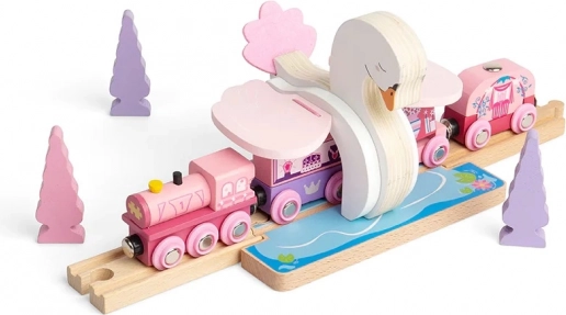 Houten zwaantunnel voor Bigjigs Rail treinbaan