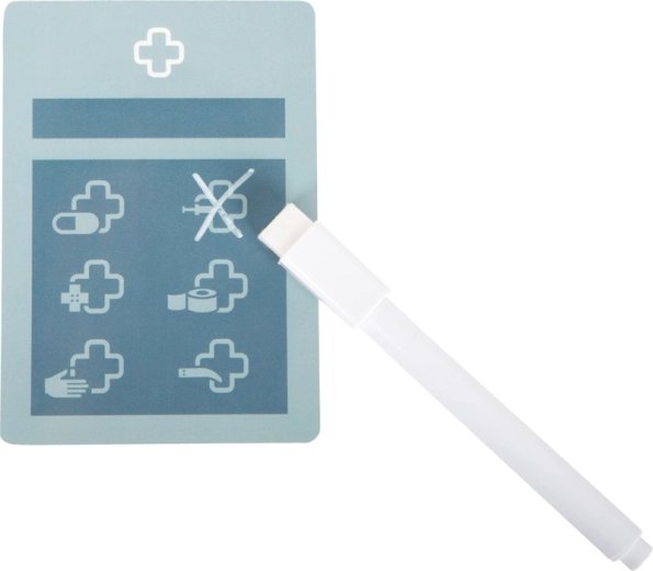 Beschrijfbare patiëntenkaarten met stift