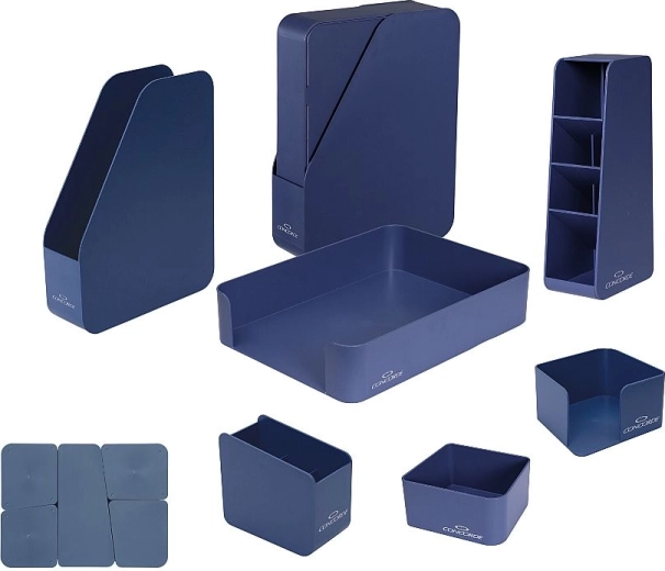 Kantoorset CONCORDE Eco, 7 stuks, blauw