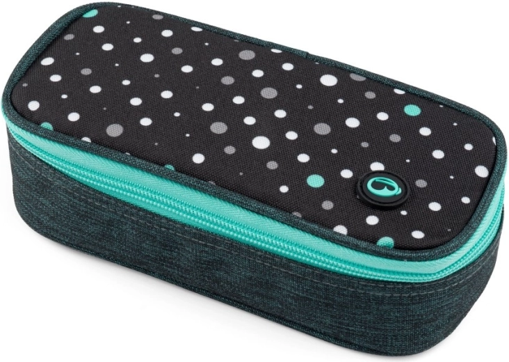 Bagmaster Porto schoolpenaal zwart-turquoise