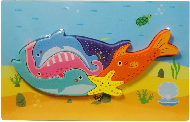 Houten puzzel walvis – zeedieren voor kinderen