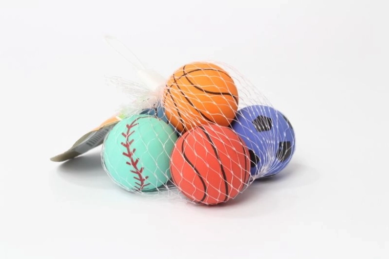 Rubberen ballen van natuurrubber 45 mm (5 stuks)