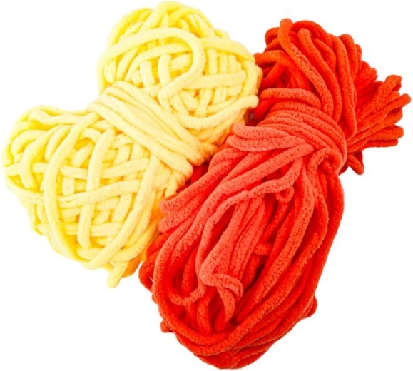 Pluche garen in twee kleuren