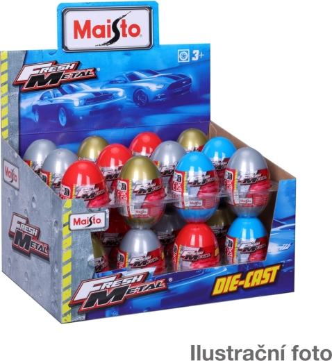 Maisto-ei met metalen modelauto