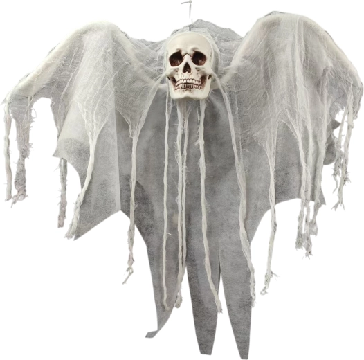 Feestdecoratie witte Magere Hein 81 cm