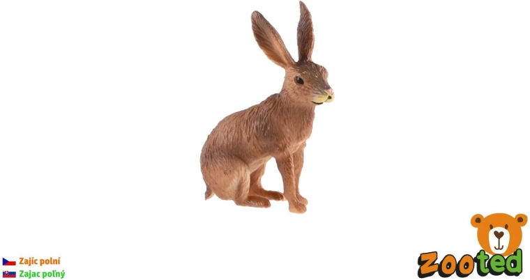 Plastic figuur van een haas Zooted 6 cm