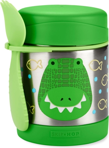 Skip Hop Zoo thermos voedselthermos met lepeltje Krokodil 325 ml