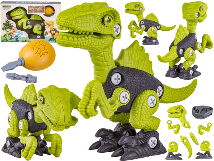 Constructiespeelgoed dinosaurus om te schroeven en uit elkaar te halen - 1 stuk