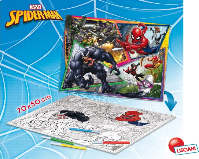 Dubbelzijdige vloerpuzzel Spider-Man met 150 stukjes