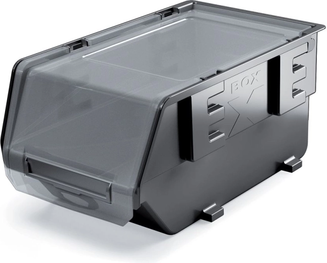 Kunststof afsluitbare opbergbox 3,6 l, zwart, 237 × 159 × 118 mm