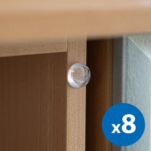 Transparante zelfklevende deurbuffers 18 mm – 8 stuks