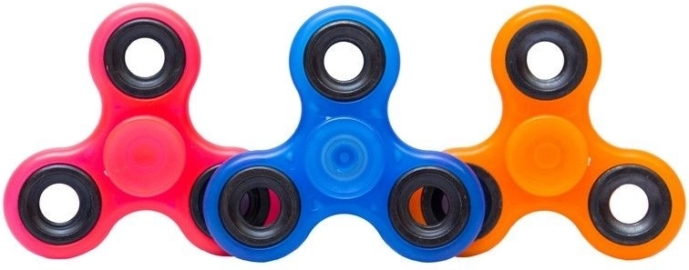 Fluorescerende fidget spinner 7,5 cm - 1 stuk