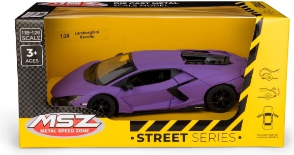 MSZ Lamborghini Revuelto paars metalen automodel 1:24