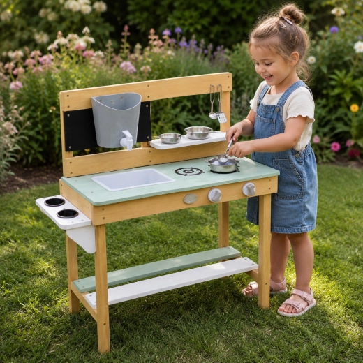 Duurzame houten constructie voor de tuin