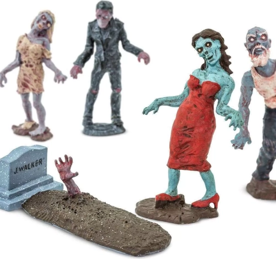 12 unieke zombiepersonages en accessoires