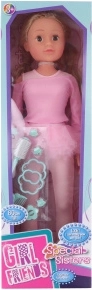 Lopende ballerina-pop 80 cm
