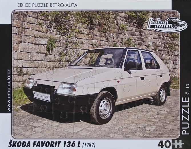 Retro puzzel Škoda Favorit 136 L 40 stukjes