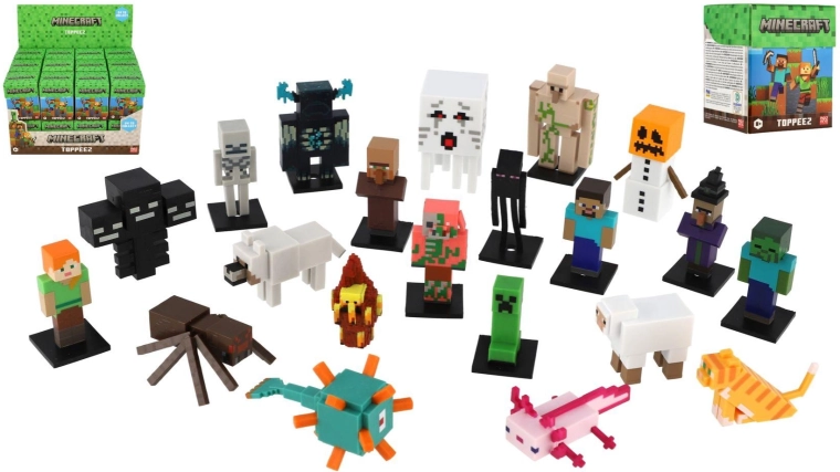 Minecraft 3D Toppeez-verzamelbeeldje in blind box - 1 stuk