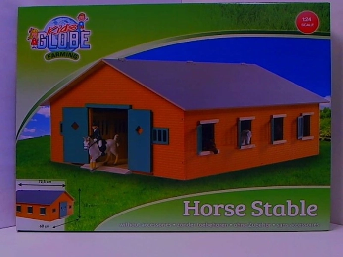 Houten paardenstal met 7 boxen (1:24)