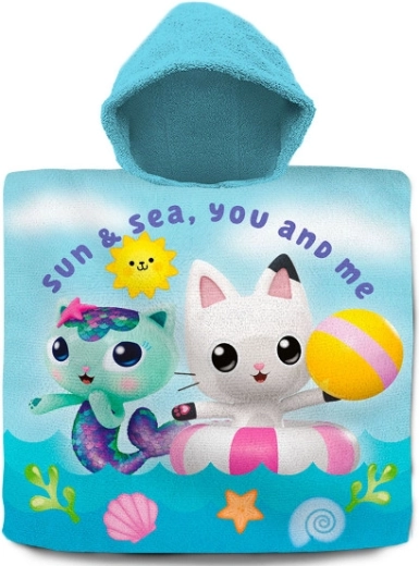 Kinderbadponcho GABBY’S DOLLHOUSE 60 × 120 cm, katoen