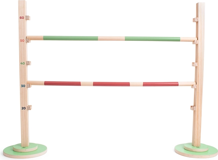 Houten atletiek hindernis voor springtraining