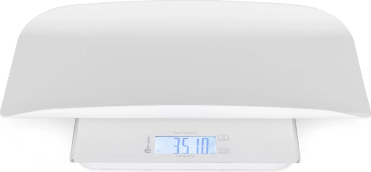 Veilig baby’s wegen met afneembare schaal