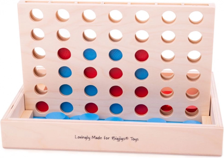 Houten strategisch spel Vier op een rij BIGJIGS TOYS