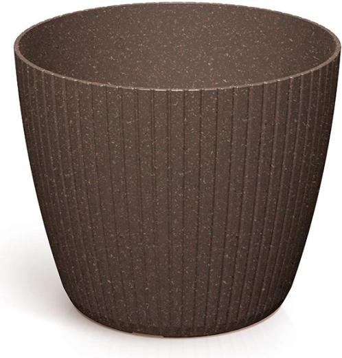 Bloempot Lamia Eco Wood 13,8 cm – koffie